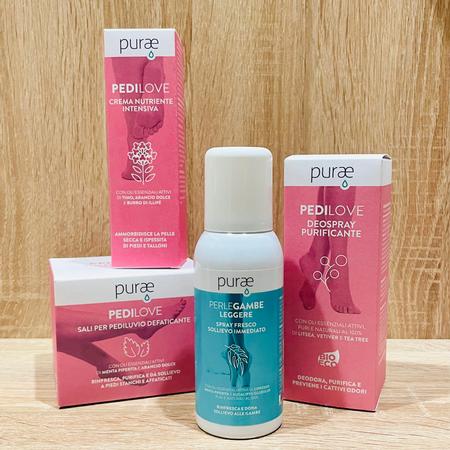 Purae Kit Pedilove promo Spray Fresco Perlegambe Leggere