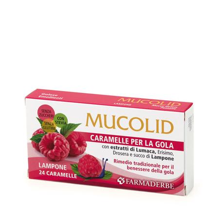 MUCOLID Bronc 24 Caramelle Gola Lumaca & Lampone