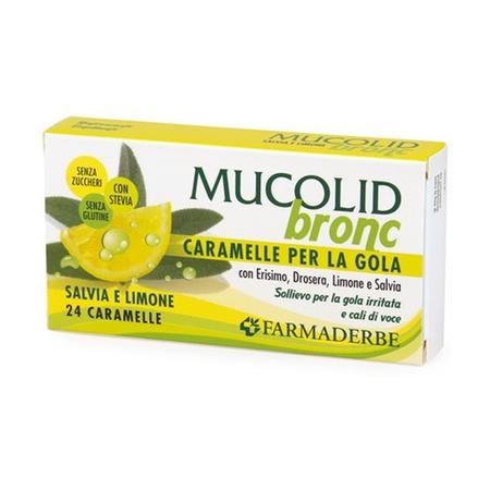 MUCOLID Bronc 24 Caramelle Gola Salvia & Limone