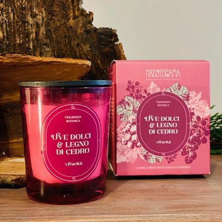 Nasoterapia Rosso Prezioso UVE DOLCI e LEGNO DI CEDRO Candela 140g